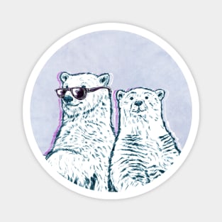 Rocking Polar Bears Magnet